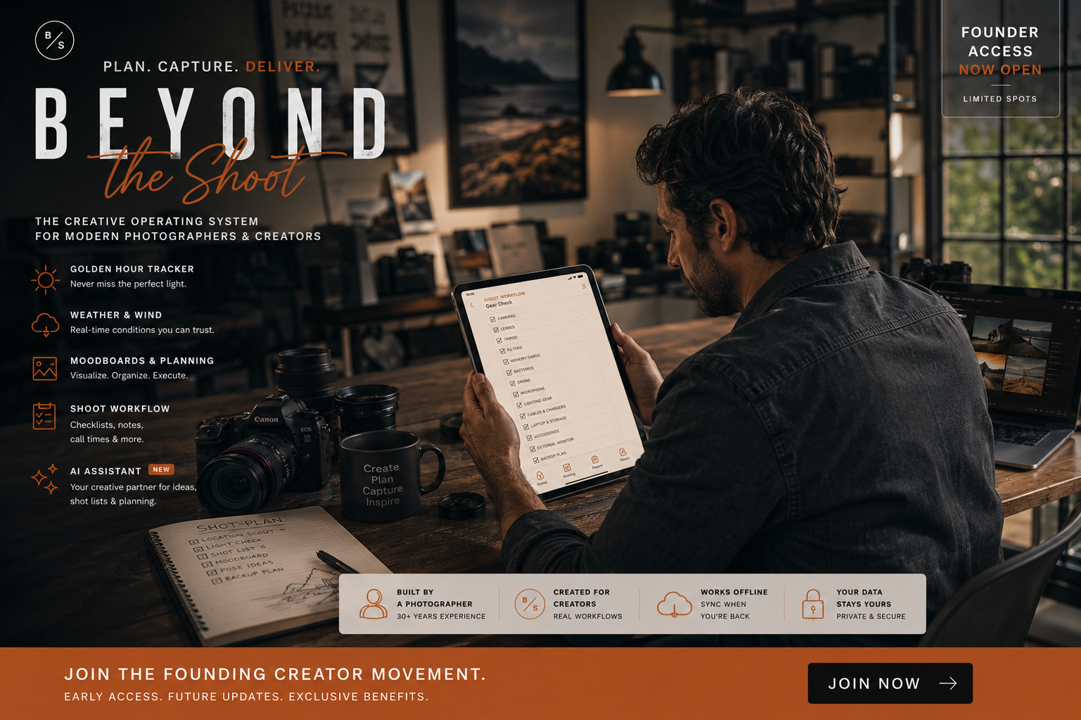 Beyond the Shoot creator video storyboard